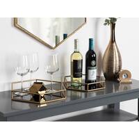 Kate and Laurel Felicia Nesting Metal Mirrored Decorative Trays - 2 Piece