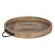 Kate and Laurel Marmora Wood and Metal Round Tray - 18" diameter