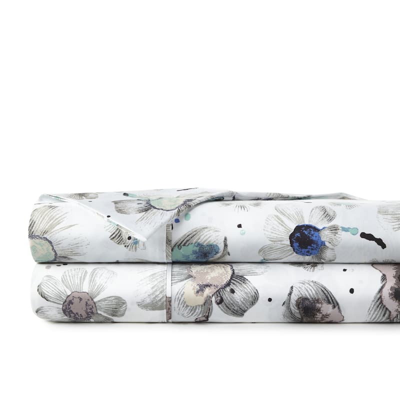 Watercolor Symphony Extra Deep Pocket 4-piece Cotton Bed Sheet Set