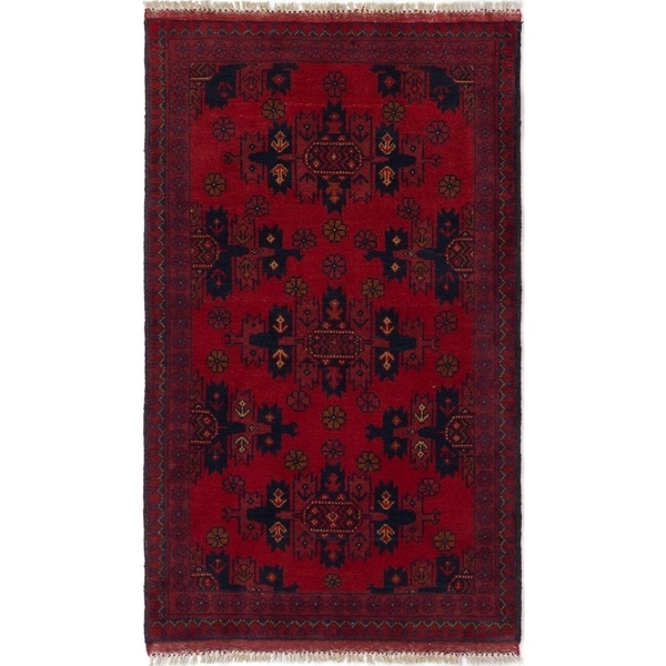 ECARPETGALLERY Hand-knotted Finest Khal Mohammadi Red Wool Rug - 2'7 x 4'2
