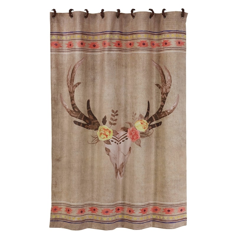 Paseo Road by Hiend Accents Desert Skull Shower Curtain, 72" x 72", 1PC