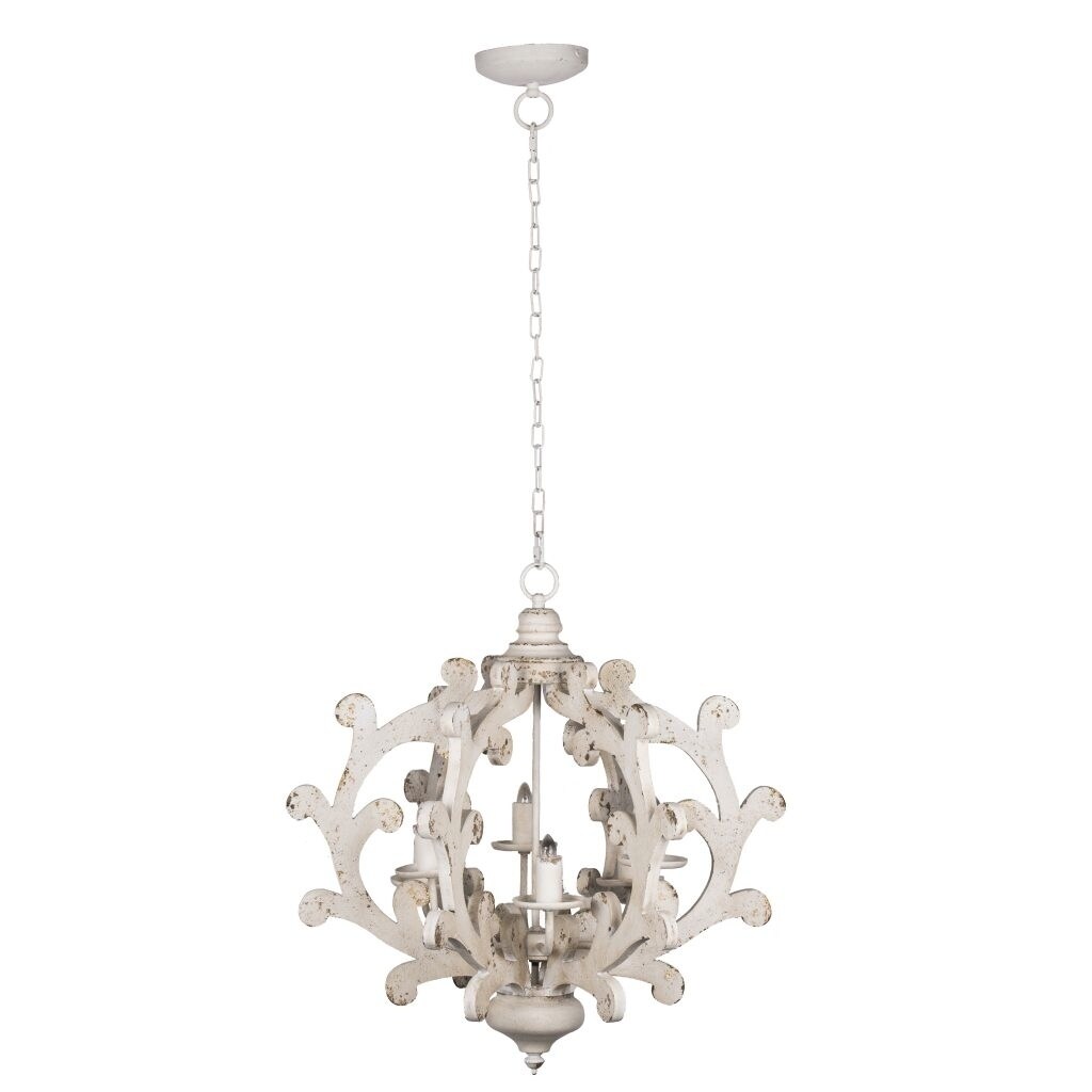 Country Carved Chandelier - Chandeliers For Bedrooms by Overstock.com