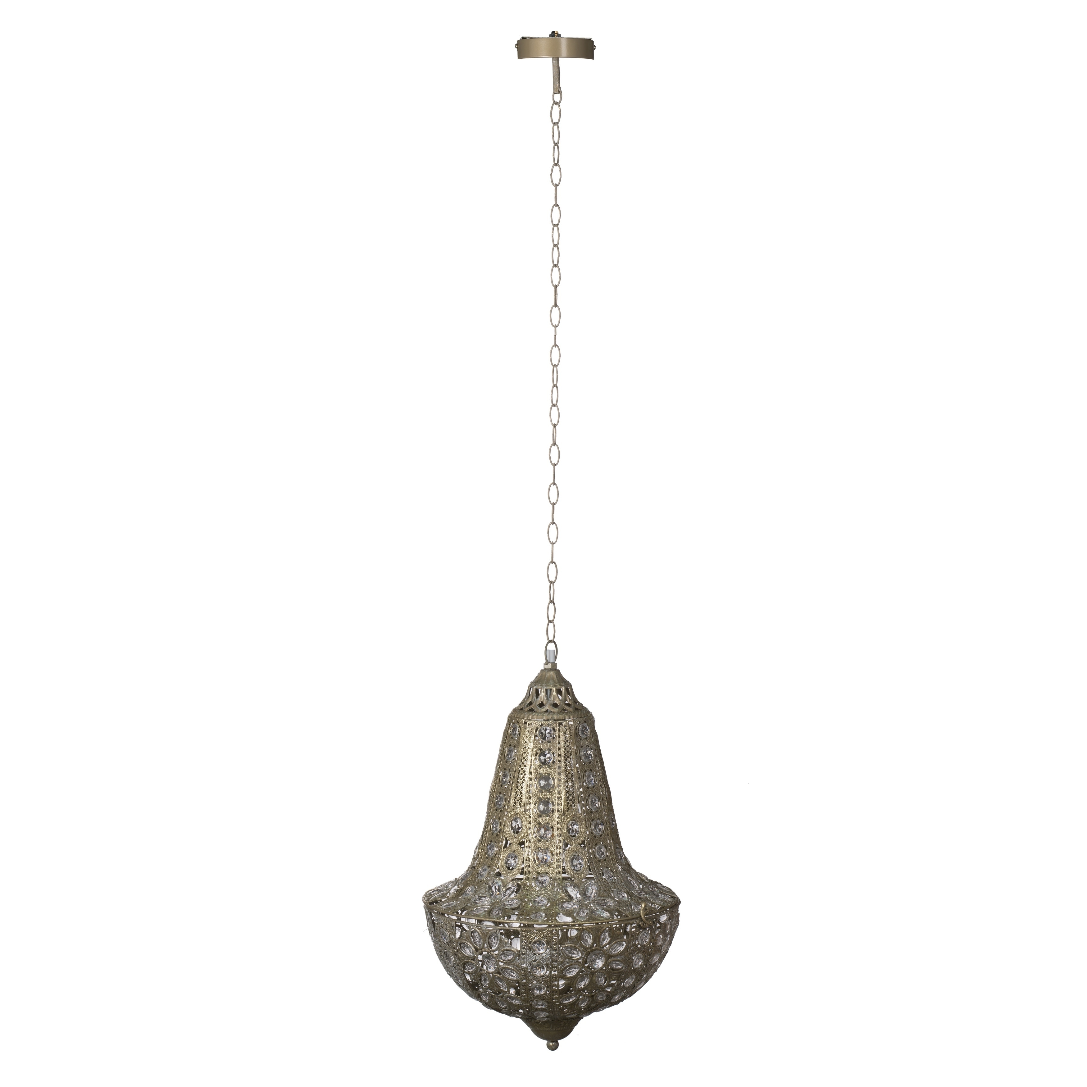 Gold and Acrylic Pierced Ceiling Chandelier - Chandeliers For Bedrooms by Overstock.com