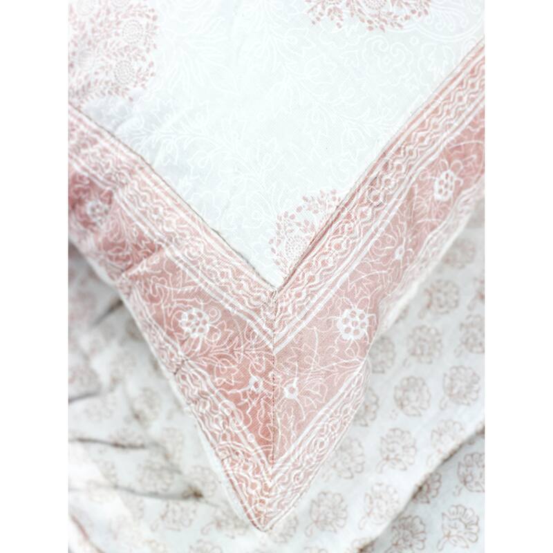 Cotton Veil Collection Hand blocked Medallion Quilt Set