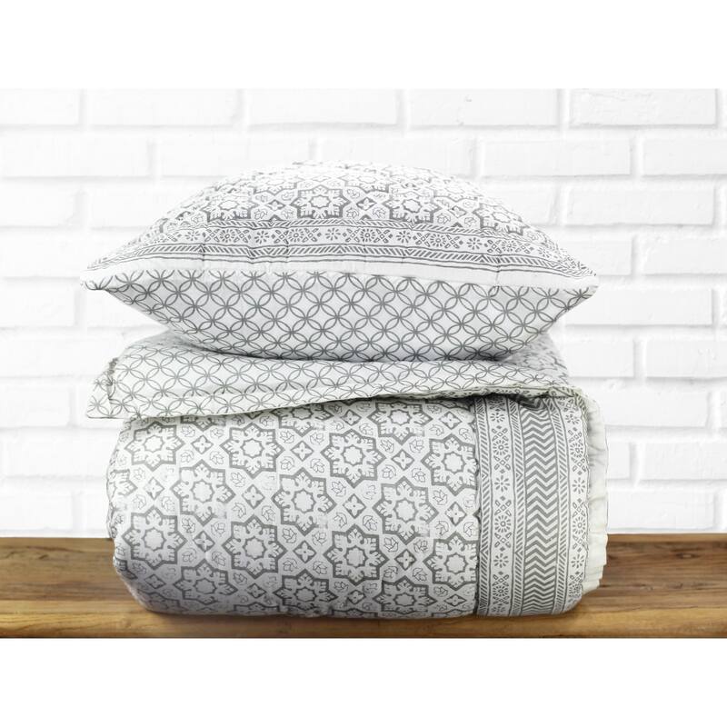 Cotton Veil Collection Sun Tile Quilt Set