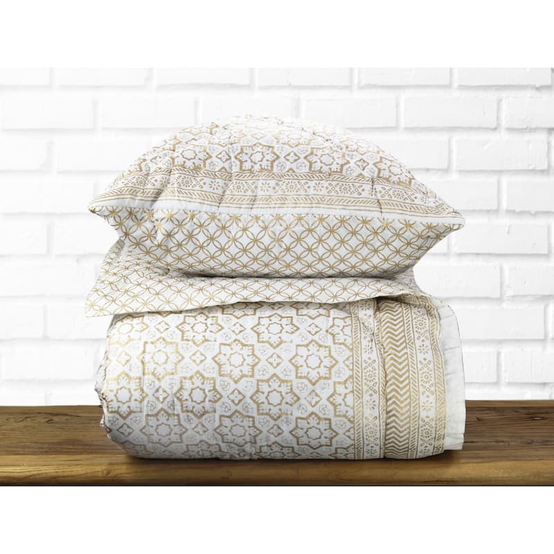 Cotton Veil Collection Sun Tile Quilt Set
