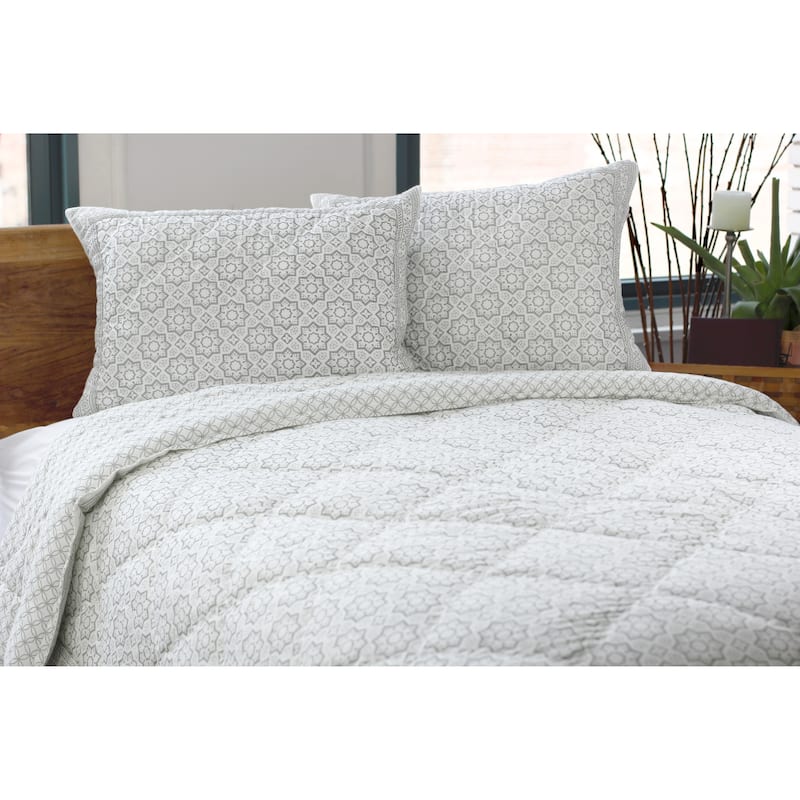 Cotton Veil Collection Sun Tile Quilt Set