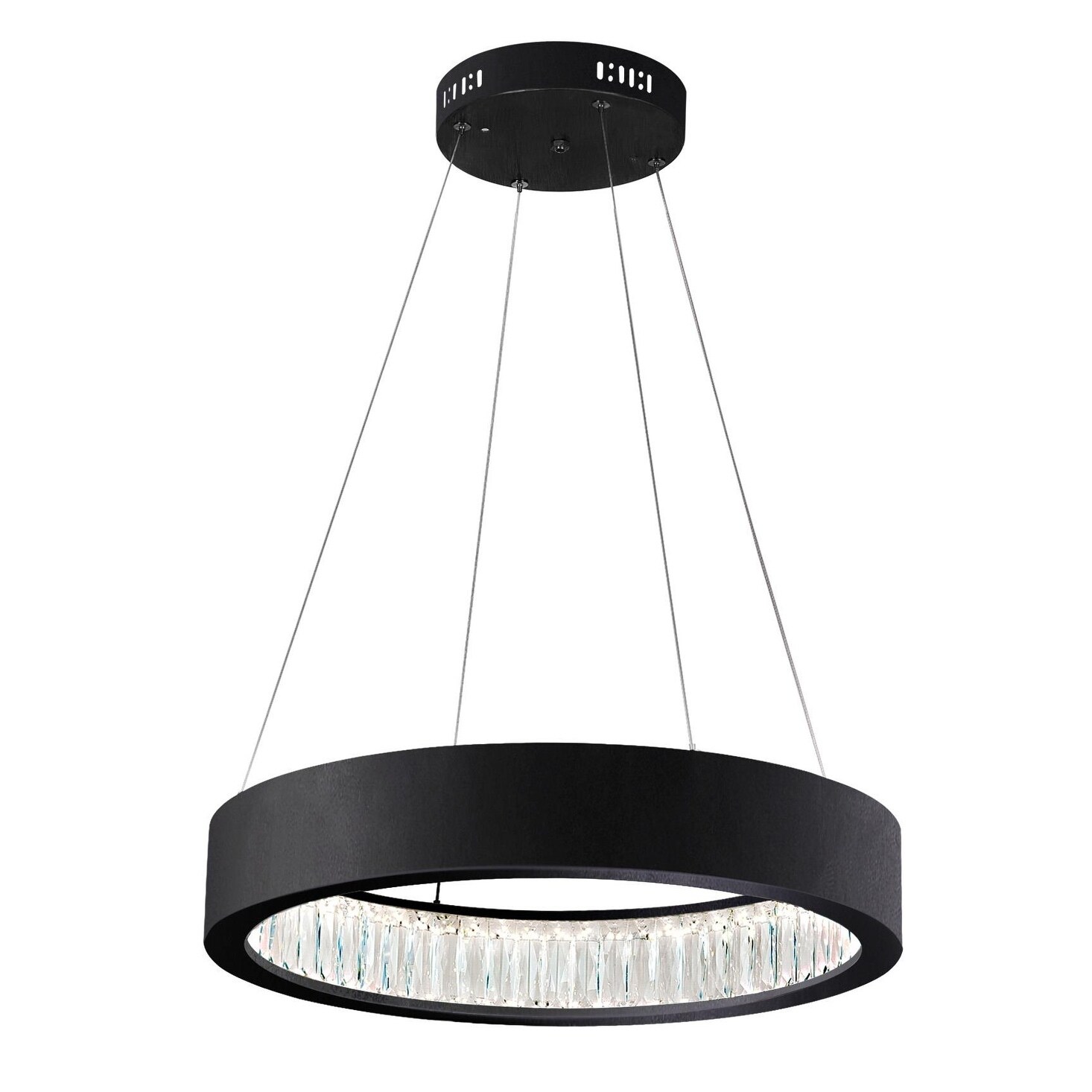 Strick & Bolton Mehta Matte Black LED Chandelier - Chandeliers For Bedrooms by Overstock.com