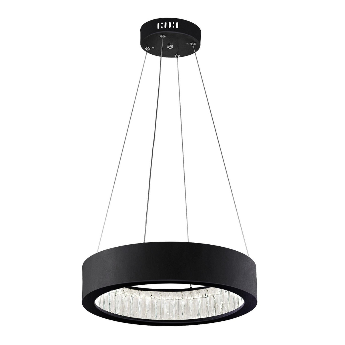 Strick & Bolton Mehta Matte Black LED Chandelier - Chandeliers For Bedrooms by Overstock.com