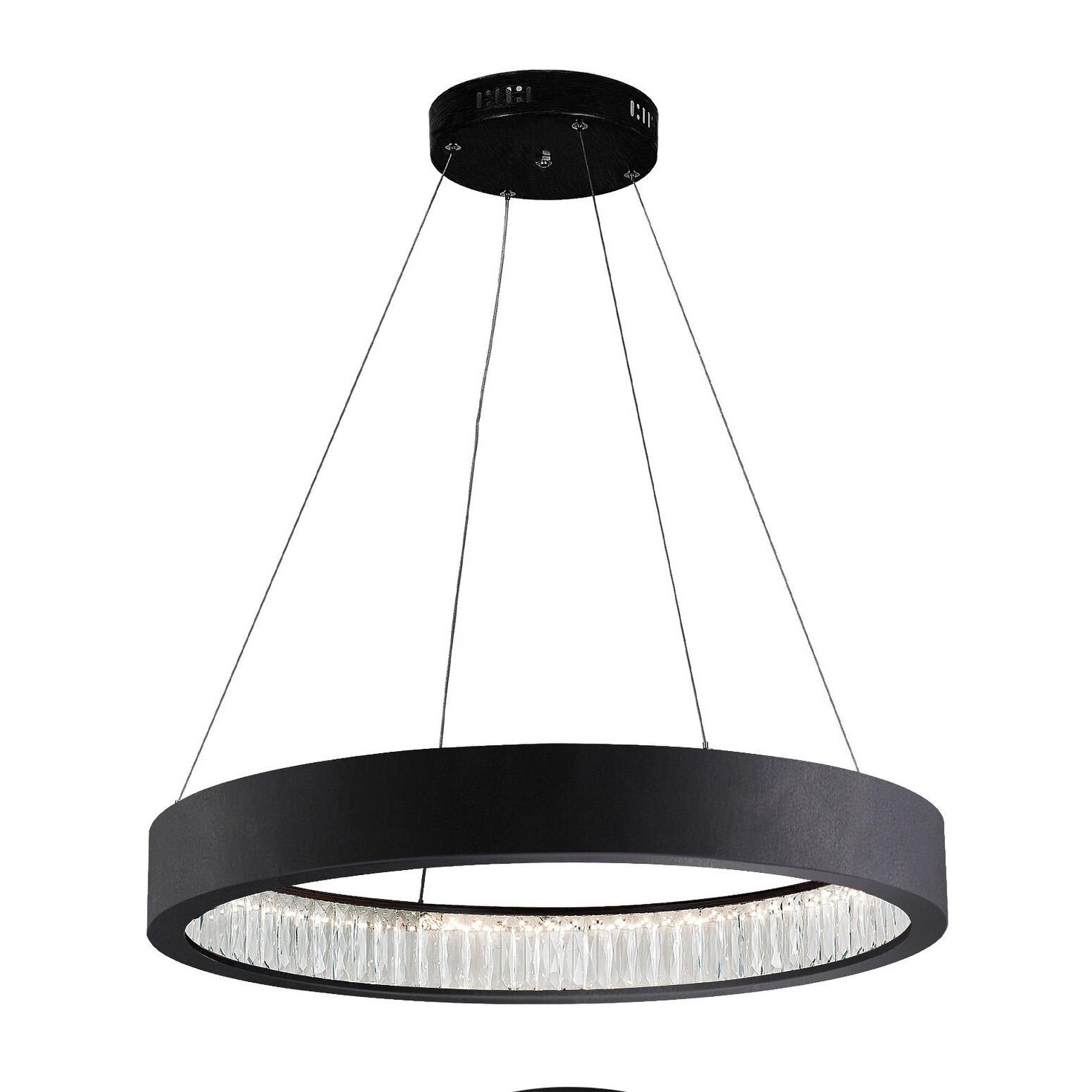 LED Chandelier with Matte Black Finish - Chandeliers For Bedrooms by Overstock.com