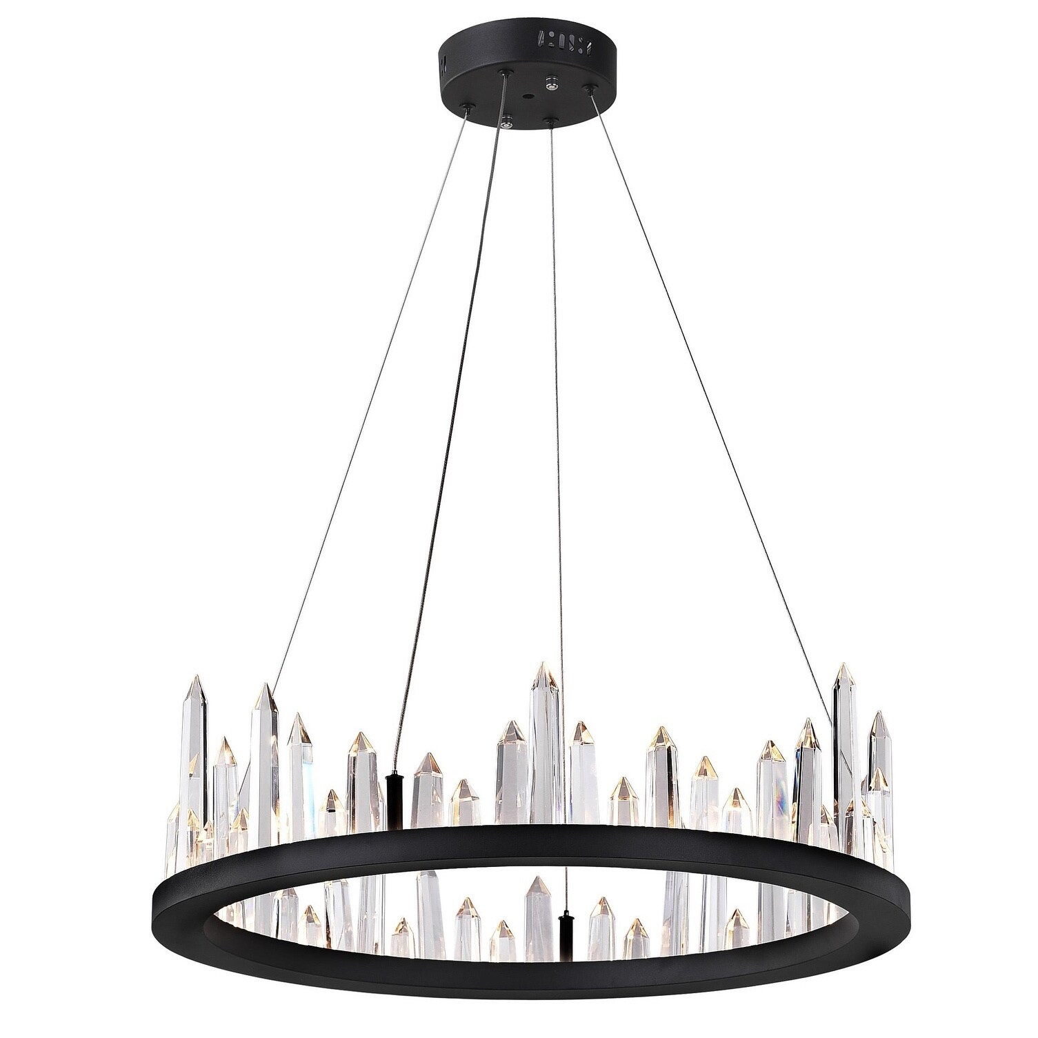 Strick & Bolton Kraja Black LED Chandelier - Chandeliers For Bedrooms by Overstock.com