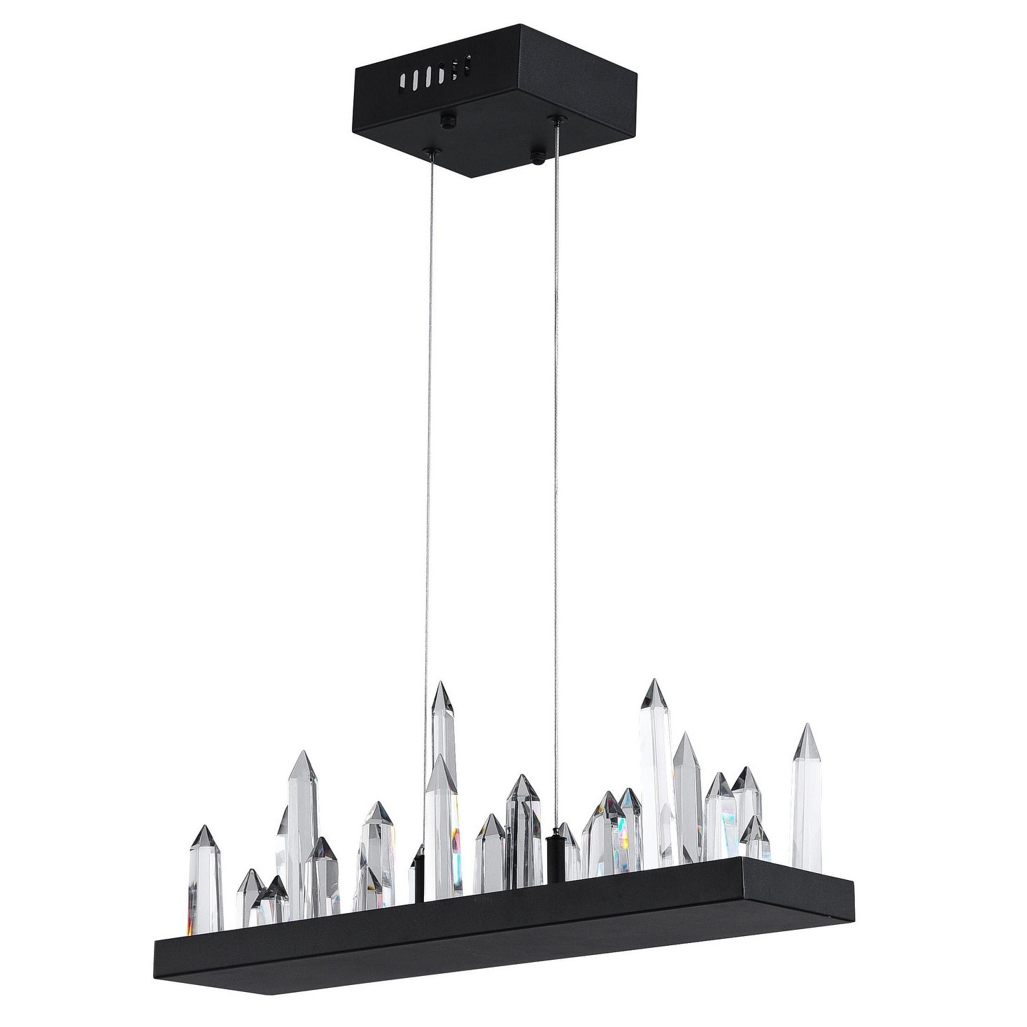 Strick & Bolton Kraja Black LED Chandelier - Chandeliers For Bedrooms by Overstock.com