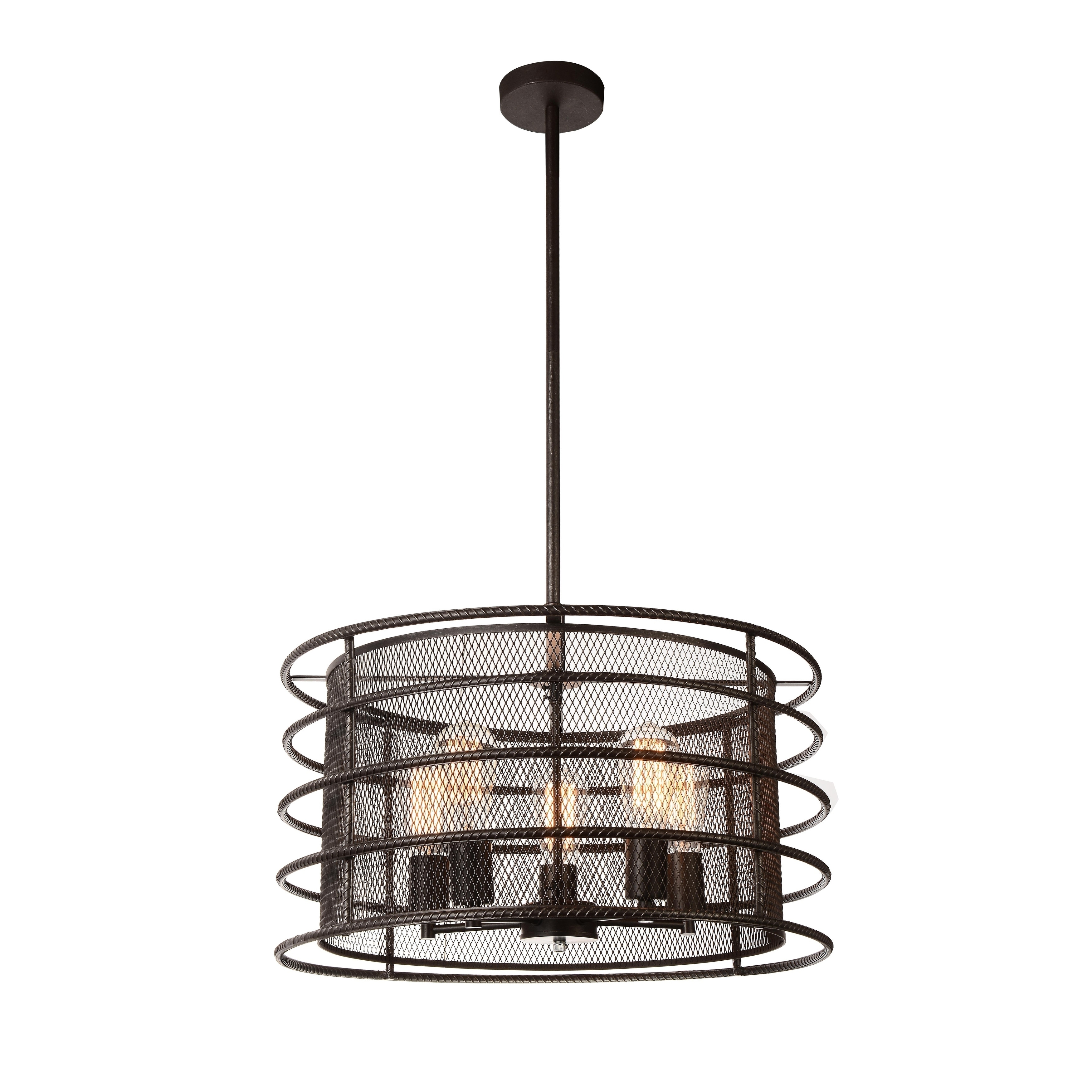 5 Light Chandelier with Brown Finish - Chandeliers For Bedrooms by Overstock.com