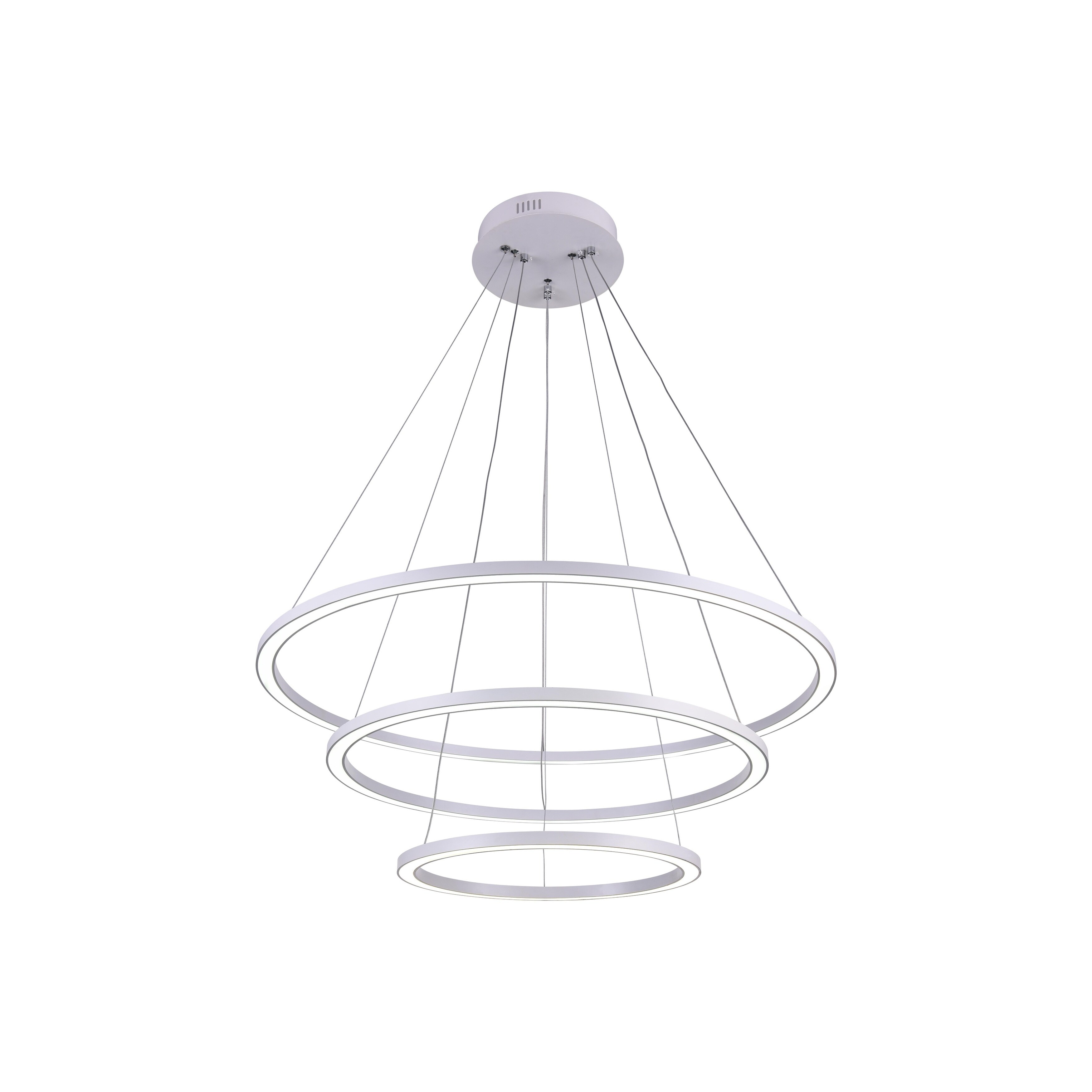Strick & Bolton Harman White LED Chandelier - Chandeliers For Bedrooms by Overstock.com