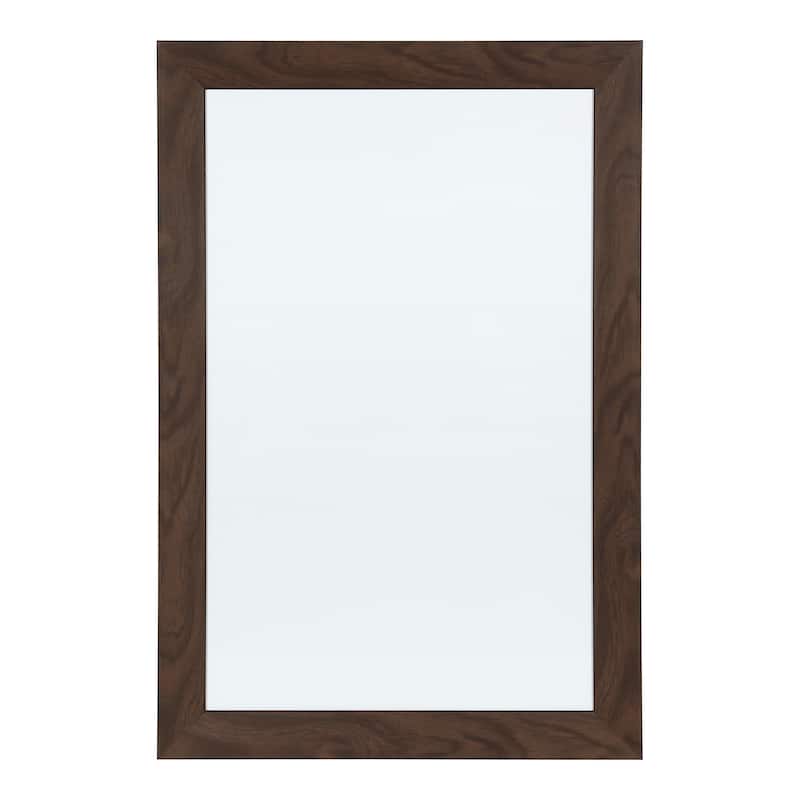 DesignOvation Beatrice Framed Magnetic Dry Erase - 18x27 - Walnut Brown