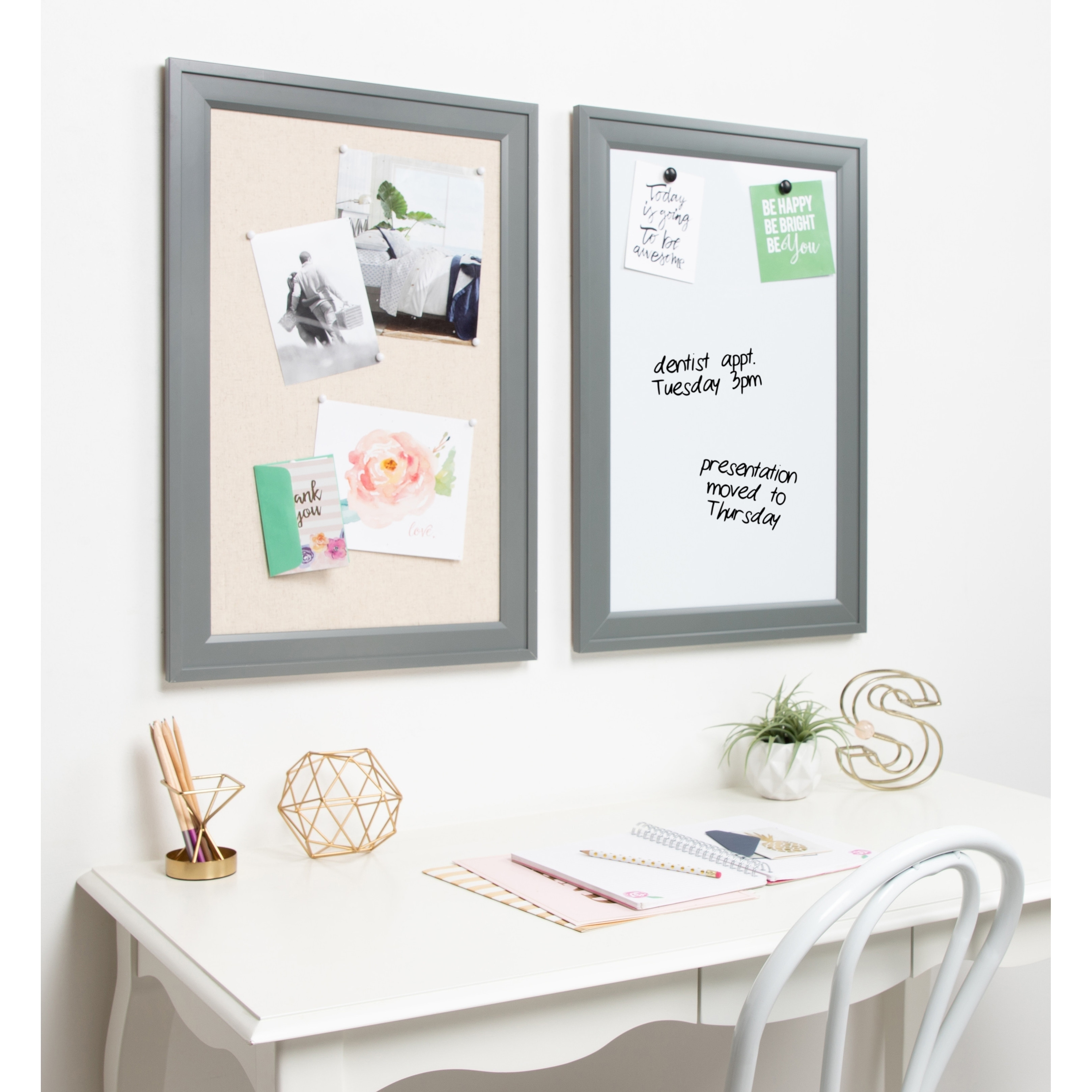 DesignOvation Bosc Framed Magnetic Dry Erase