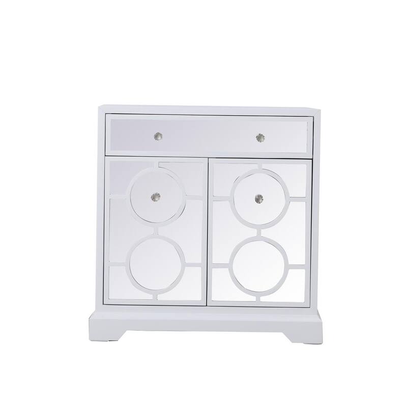 32 in. Mirrored Cabinet - White