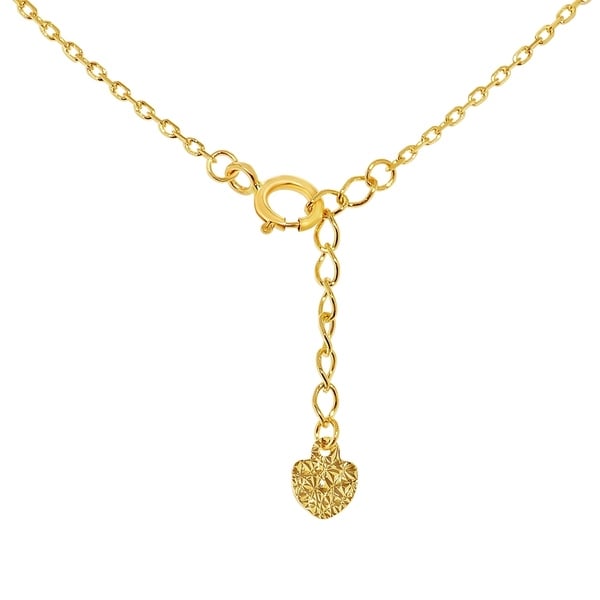 Cubic Zirconia 24 Necklace set in 14K Yellow Gold with Spring Lock