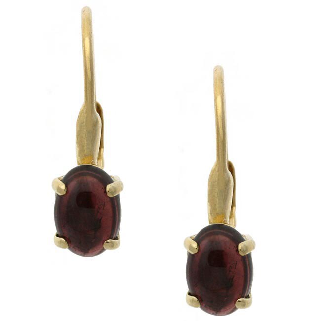 Glitzy Rocks 18k Gold Over Sterling Silver Garnet Earrings Free Glitzy Rocks 18k Gold Over Sterling Silver Garnet Earrings