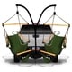 preview thumbnail 4 of 3, Hammaka Hammock Hitch Stand with Two Cradle Chairs and Parachute Hammock Green