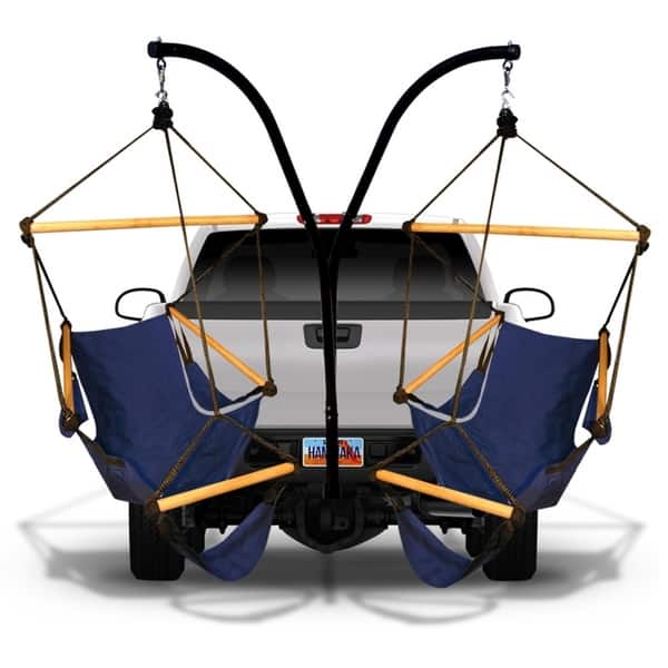 slide 2 of 5, Hammaka Hammock Hitch Stand with Two Cradle Chairs and Parachute Hammock