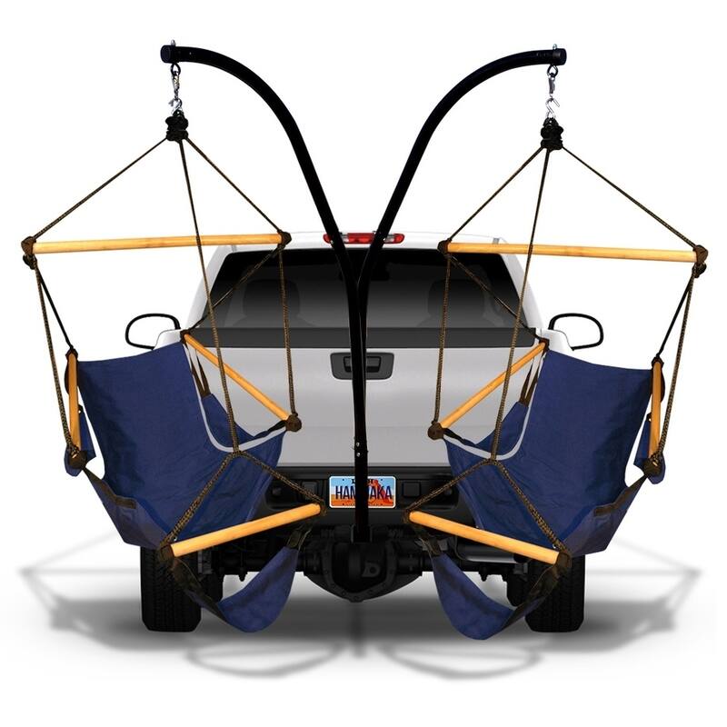 Hammaka Hammock Hitch Stand with Two Cradle Chairs and Parachute Hammock