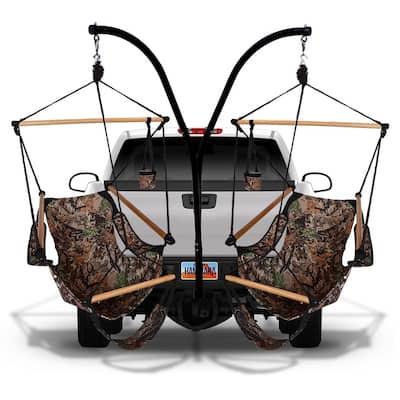 Hammaka Trailer Hitch Stand with Camo Cradle Chairs Combo