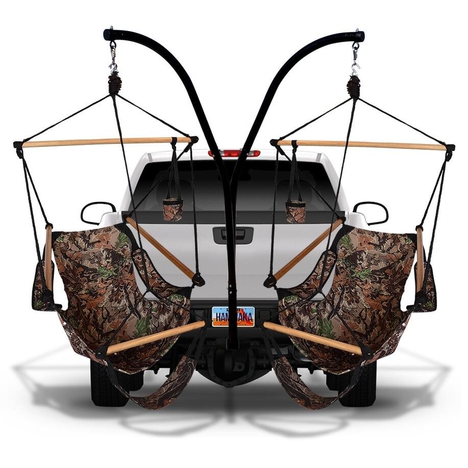 Hammaka Trailer Hitch Stand with Camo Cradle Chairs Combo