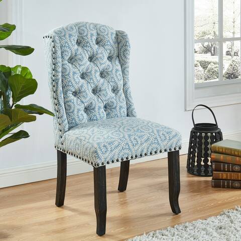 Furniture of America Telara Patterned Dining Chairs (Set of 2)