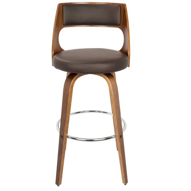Carson Carrington Alingsas 30" Fixed-Height Bar Stool with Bent Wood Legs & Round Footrest (Set of 2)