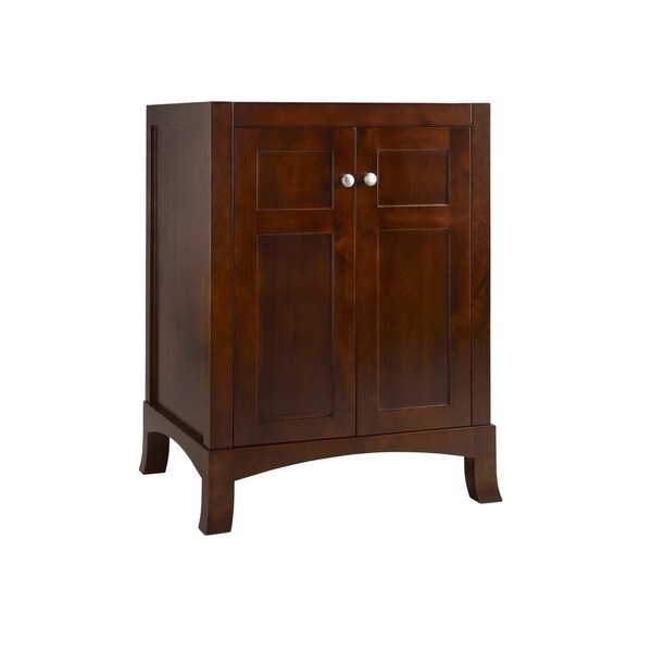 30" Briella Bathroom Vanity in Vintage Walnut with Ceramic Sinktop