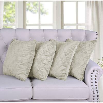 Quilted MicroMink 4-pc. Decorative Pillow Cover Set, NO INSERT