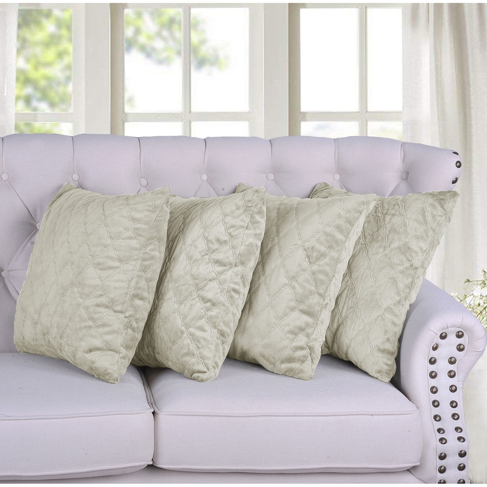 Quilted MicroMink 4-pc. Decorative Pillow Cover Set, NO INSERT