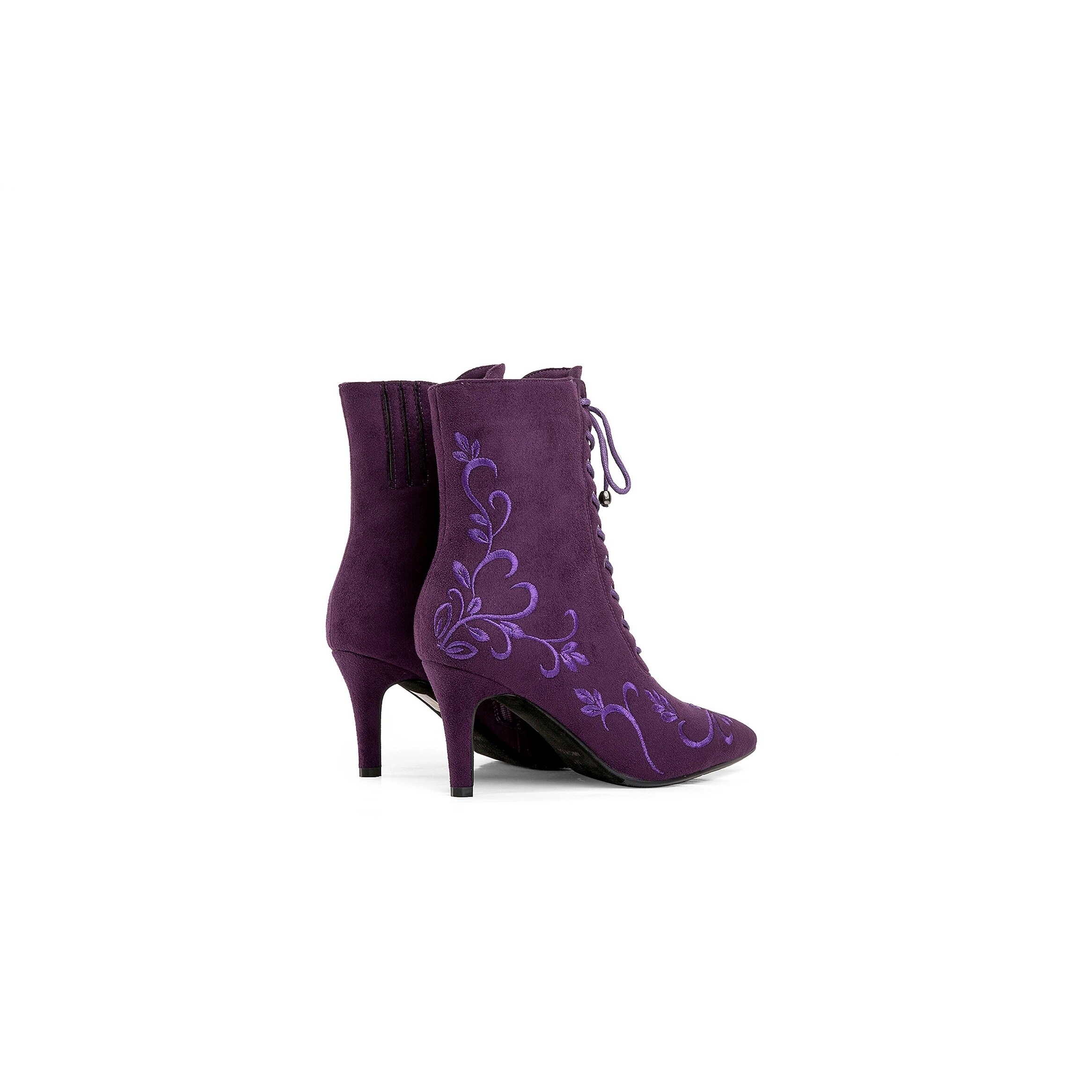 womens purple booties