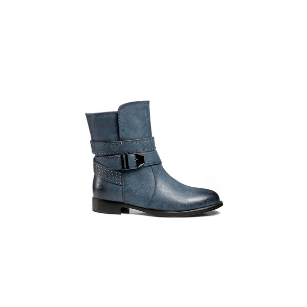 studded buckle boots womens