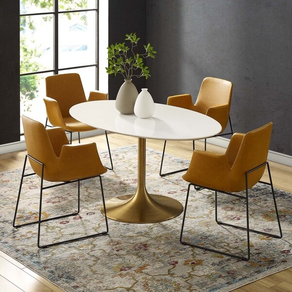 oval dining table 60 inches