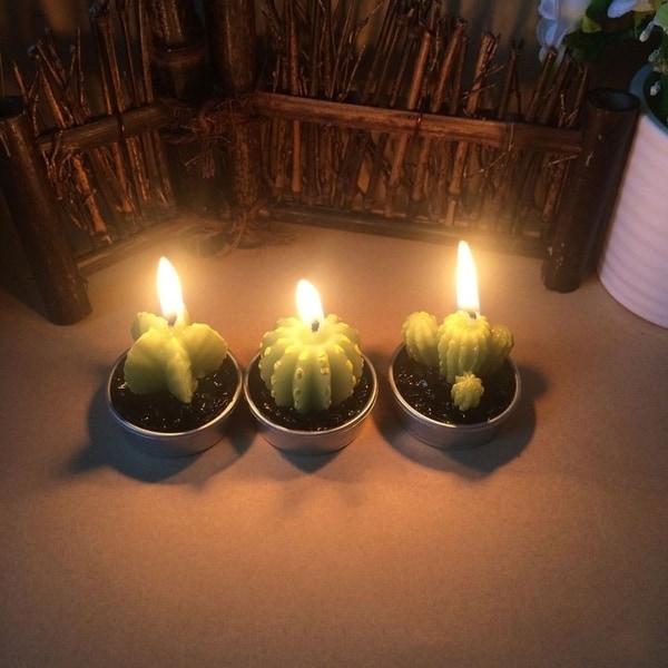 Simulation Plant Candle Table Tea Light Home Garden Decorative Candles