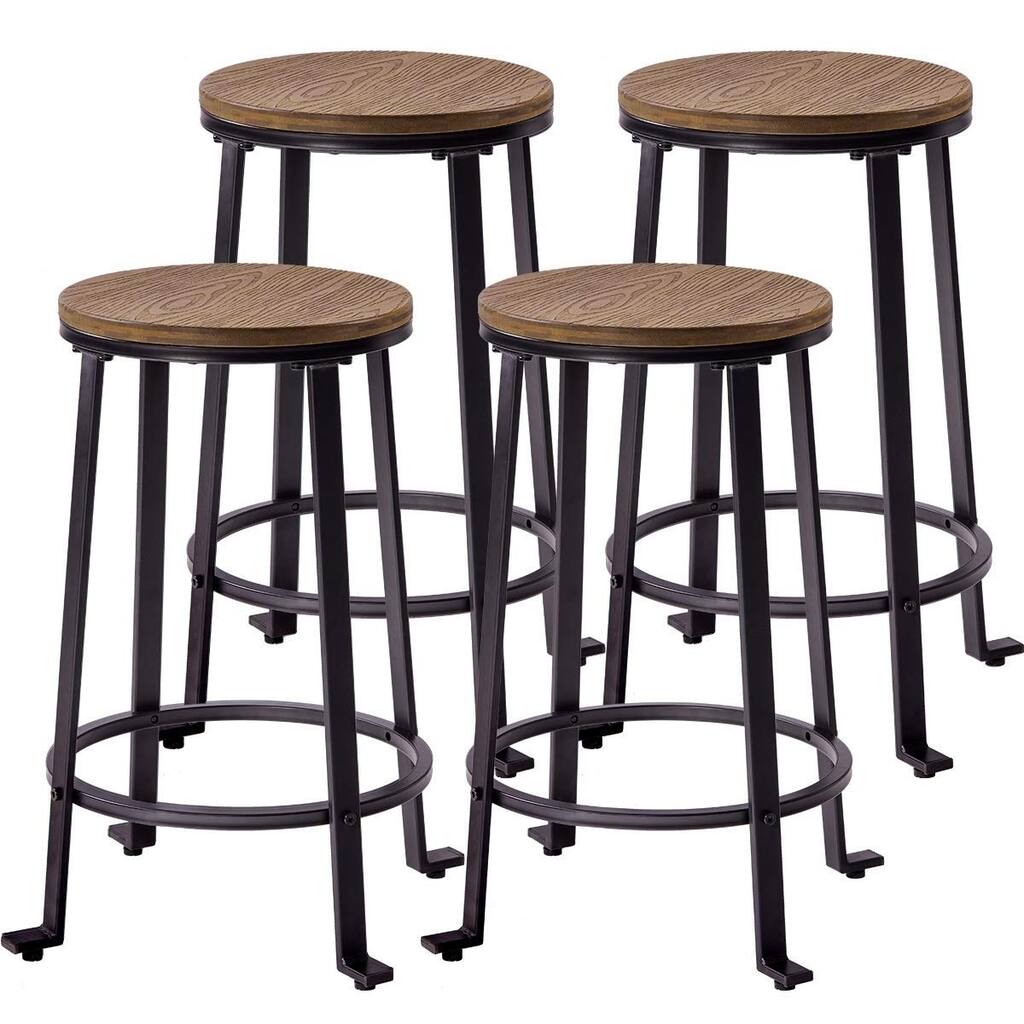 Harper & Bright Designs 24-inch Bar Stools Dining Room Chairs (Set of 4)