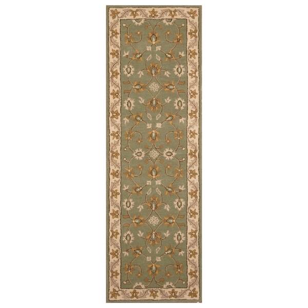 slide 2 of 3, Handmade One-of-a-Kind Wool Runner (India) - 2'7 x 8'