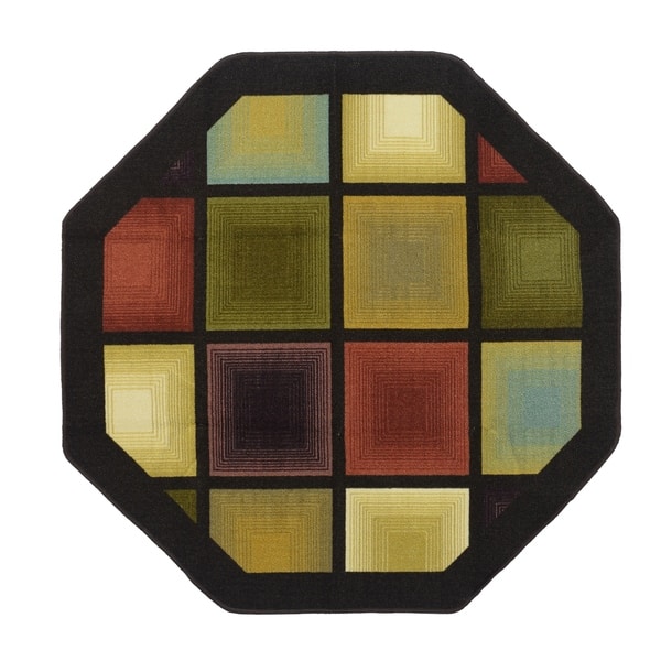 Shop Optic Squares 54 In Octagon Rug On Sale Overstock 25481088