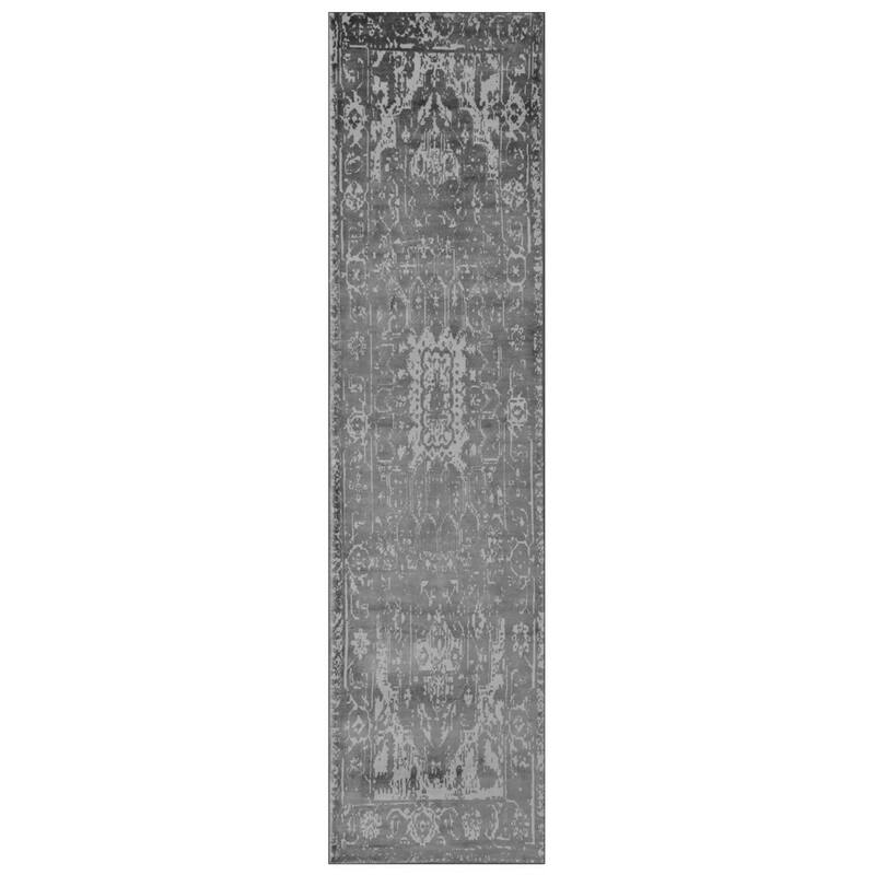 Handmade Distressed Silk Rug (India) - 2'6 x 10'