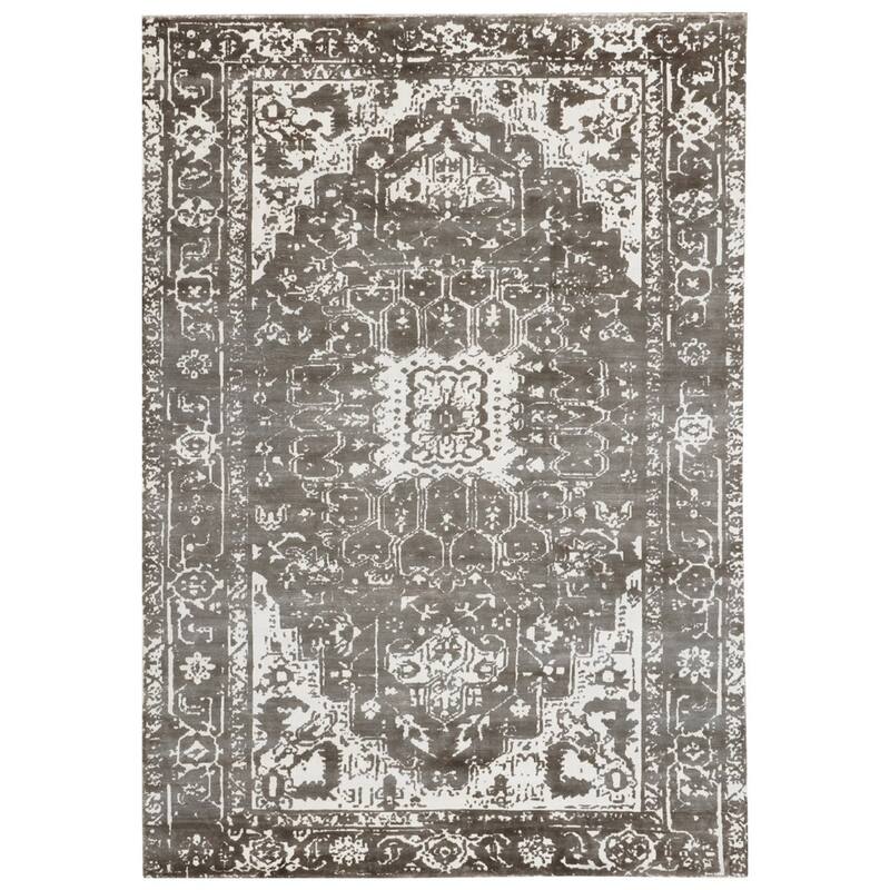 Handmade Distressed Silk Rug (India) - 8' x 10'
