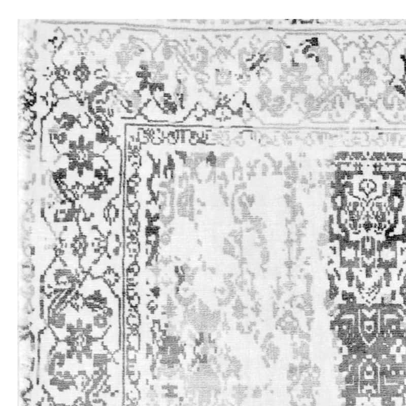 Handmade Distressed Silk Rug (India) - 3' x 5'