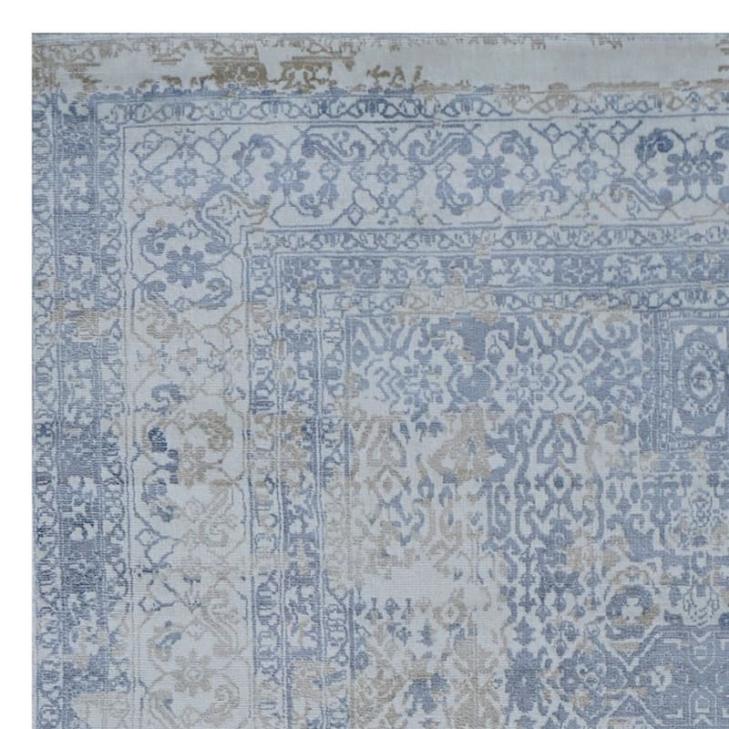 Handmade Distressed Silk Rug (India) - 8' x 10'