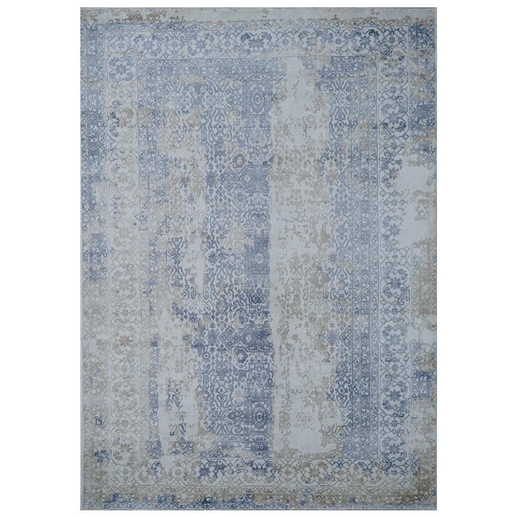 Handmade Distressed Silk Rug (India) - 8' x 10'
