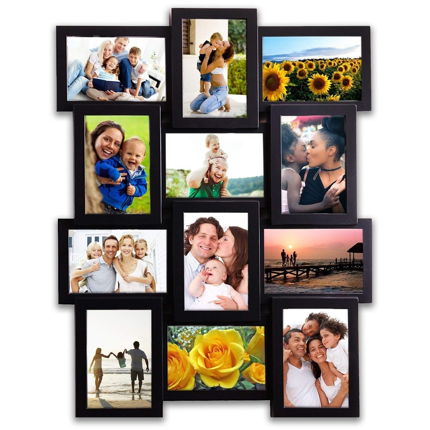 Jerry & Maggie - Photo Frame | Plaque College Frame - Wall Decoration Combination - Brown PVC Picture Frame Selfie Gallery Collage with Hanging