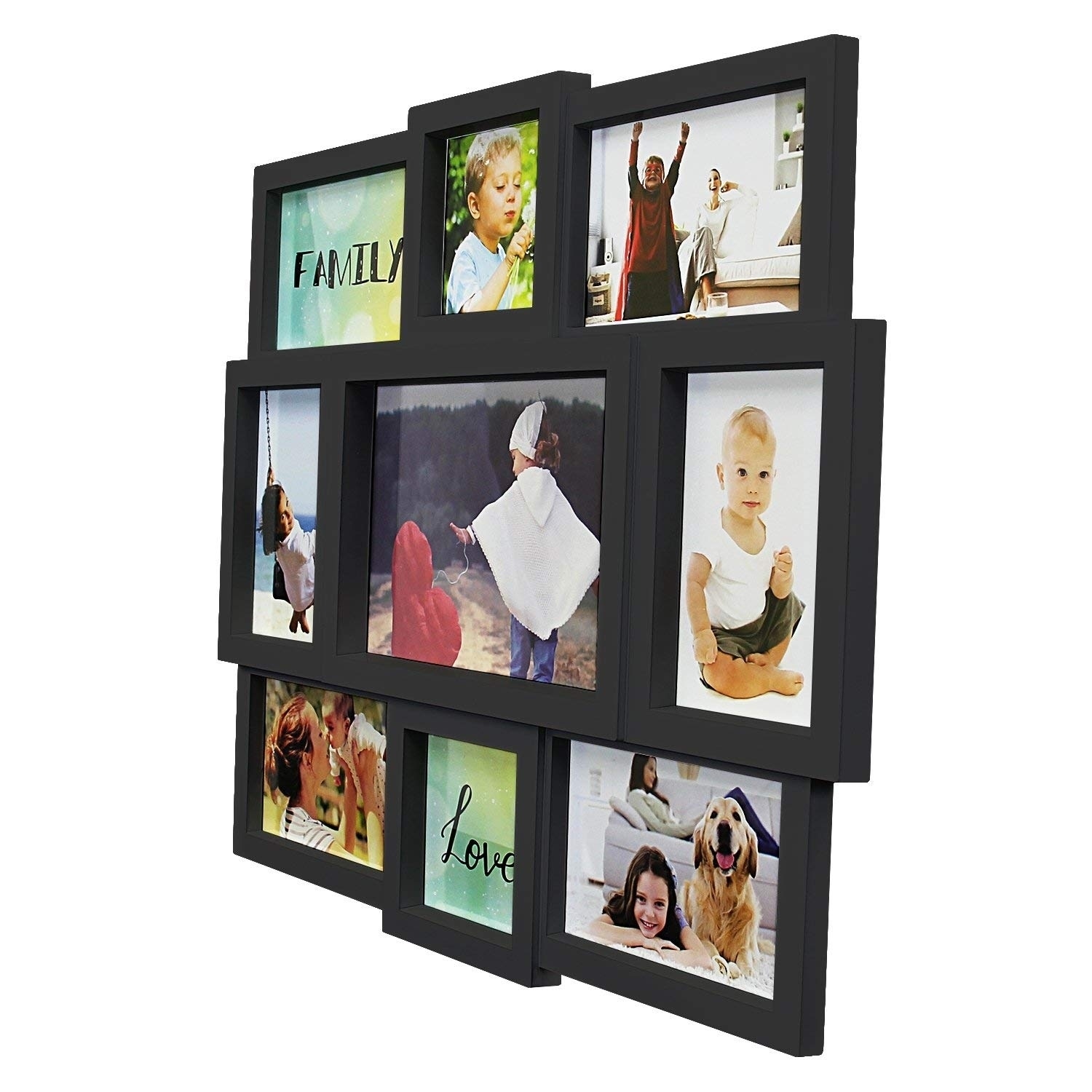 Jerry & Maggie - Photo Frame | Plaque College Frame - Wall Decoration Combination - Brown PVC Picture Frame Selfie Gallery Collage with Hanging