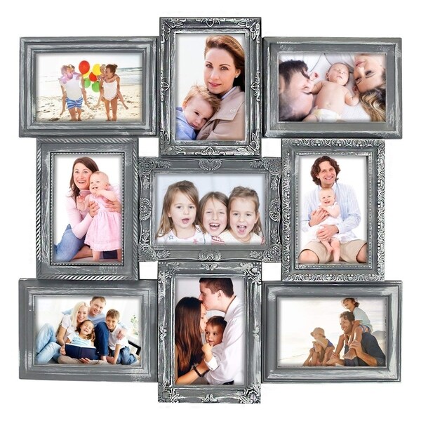 Jerry & Maggie - Photo Frame 20"X20" Gray Curved Square Shape Photo Picture Frame . Opens flyout.
