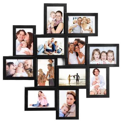 Jerry & Maggie - Photo Frame 24x24 Square Storm Eye Black PVC Picture Frame Selfie Gallery Collage Wall Hanging for 6x4 Photo