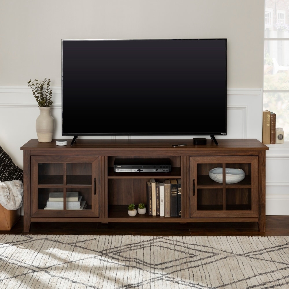 30inch-70inch Slim low tv stand cabinet white oak wooden 2 drawers LED light